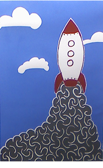blast off screenprint